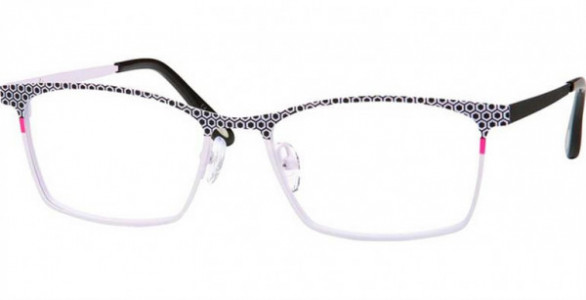 Glacee GL6748 Eyeglasses, C1 BLACK ON/LT PINK