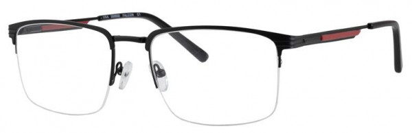 Gridiron FALCON Eyeglasses, C1 MT BLACK RED