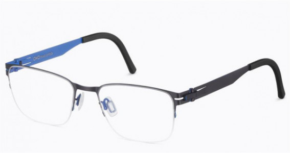 Ovvo Optics 3888 Eyeglasses, C1 BLACK MATTE/COBALT 50P/44A