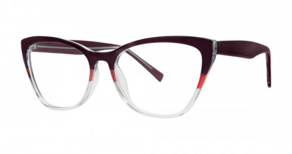 Modern Optical ARTSY Eyeglasses, Plum/Cherry/Crystal