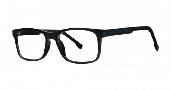 Modern Optical ASSOCIATE Eyeglasses, Black Matte/Blue