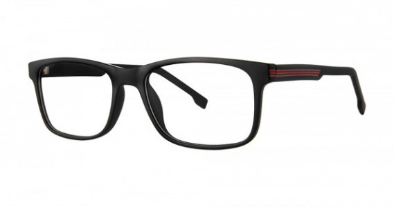 Modern Optical ASSOCIATE Eyeglasses, Black Matte/Red
