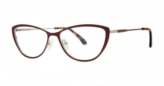 Fashiontabulous 10X269 Eyeglasses, Matte Burgundy/Silver/Purple