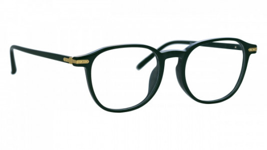 Linda Farrow LF63 ARNOLD Eyeglasses, (002) FOREST GREEN/LIGHT GOLD