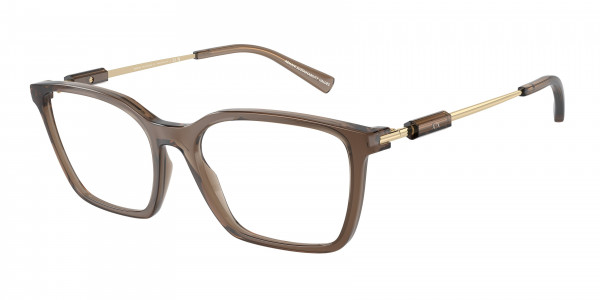 Armani Exchange AX3113F Eyeglasses, 8349 SHINY TRANSPARENT BROWN (BROWN)