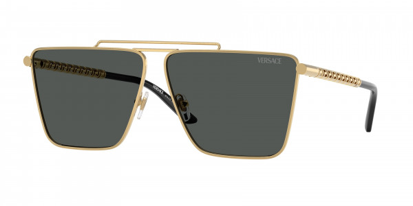 Versace VE2266 Sunglasses, 100287 GOLD DARK GREY (GOLD)