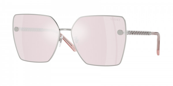 Versace VE2270D Sunglasses, 10007V SILVER PINK MIRROR WHITE (SILVER)