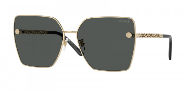 Versace VE2270D Sunglasses, 125287 PALE GOLD DARK GREY (GOLD)