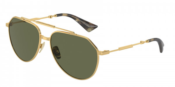 Dolce & Gabbana DG2302 Sunglasses, 02/58 GOLD POLAR GREEN (GOLD)