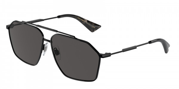 Dolce & Gabbana DG2303 Sunglasses, 01/87 BLACK DARK GREY (BLACK)