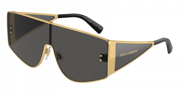 Dolce & Gabbana DG2305 Sunglasses, 02/87 GOLD DARK GREY (GOLD)