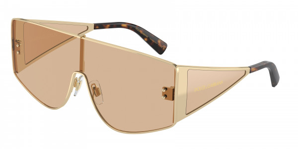 Dolce & Gabbana DG2305 Sunglasses, 13655A LIGHT GOLD LIGHT BROWN MIRROR (GOLD)