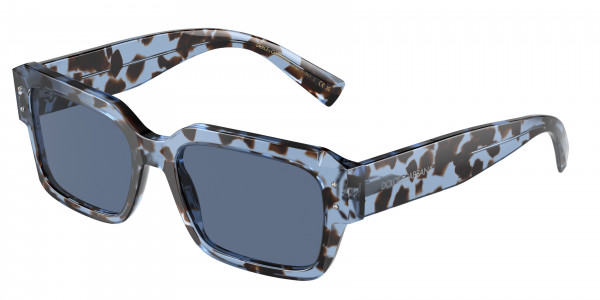 Dolce & Gabbana DG4460 Sunglasses, 339280 HAVANA BLUE DARK BLUE (BLUE)