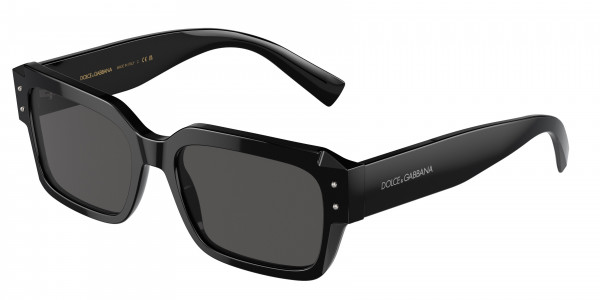 Dolce & Gabbana DG4460 Sunglasses, 501/87 BLACK DARK GREY (BLACK)