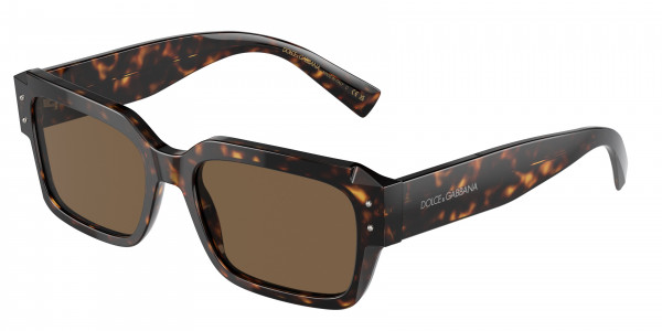 Dolce & Gabbana DG4460 Sunglasses, 502/73 HAVANA DARK BROWN (TORTOISE)