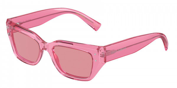 Dolce & Gabbana DG4462F Sunglasses, 314830 TRANSPARENT PINK PINK MIRROR I (PINK)