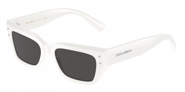Dolce & Gabbana DG4462F Sunglasses, 331287 WHITE DARK GREY (WHITE)
