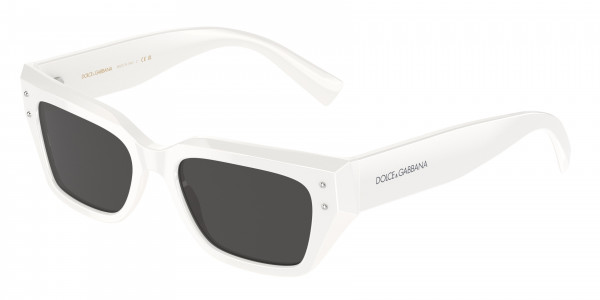 Dolce & Gabbana DG4462 Sunglasses, 331287 WHITE DARK GREY (WHITE)