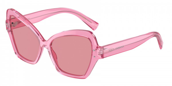 Dolce & Gabbana DG4463F Sunglasses, 314830 TRANSPARENT PINK PINK MIRROR I (PINK)