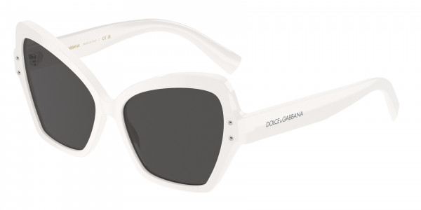 Dolce & Gabbana DG4463F Sunglasses, 331287 WHITE DARK GREY (WHITE)