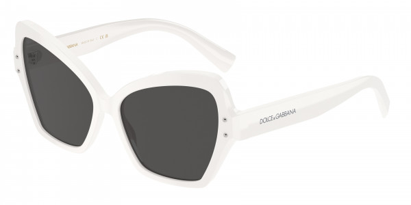 Dolce & Gabbana DG4463 Sunglasses, 331287 WHITE DARK GREY (WHITE)