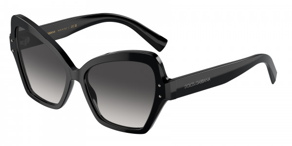 Dolce & Gabbana DG4463 Sunglasses, 501/8G BLACK GREY GRADIENT (BLACK)