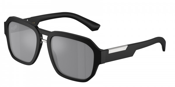 Dolce & Gabbana DG4464F Sunglasses, 25256G MATTE BLACK GREY MIRROR BLACK (BLACK)