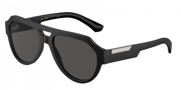 Dolce & Gabbana DG4466F Sunglasses, 25256G MATTE BLACK DARK GREY (BLACK)