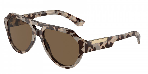 Dolce & Gabbana DG4466F Sunglasses, 343473 HAVANA BEIGE DARK BROWN (TORTOISE)