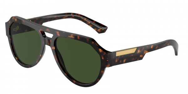 Dolce & Gabbana DG4466F Sunglasses, 502/71 HAVANA DARK GREEN (TORTOISE)