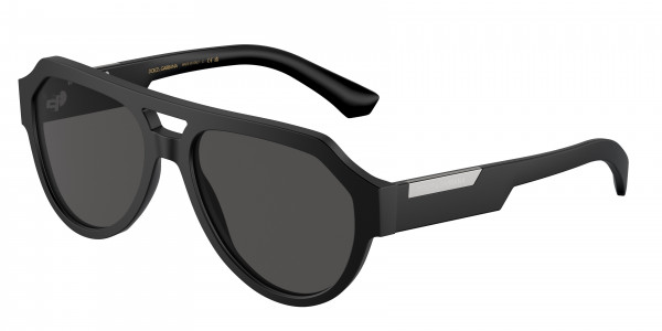 Dolce & Gabbana DG4466 Sunglasses, 25256G MATTE BLACK GREY MIRROR BLACK (BLACK)
