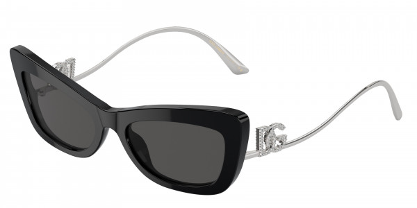 Dolce & Gabbana DG4467B Sunglasses, 501/87 BLACK DARK GREY (BLACK)