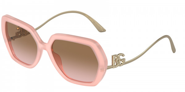Dolce & Gabbana DG4468BF Sunglasses, 343611 OPAL ROSE PINK GRADIENT GREY (PINK)