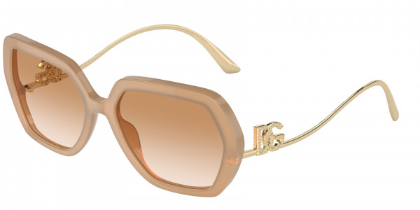 Dolce & Gabbana DG4468BF Sunglasses, 34373B OPAL BEIGE CLEAR GRADIENT LIGH (BROWN)