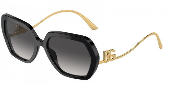 Dolce & Gabbana DG4468BF Sunglasses, 501/8G BLACK GREY GRADIENT (BLACK)