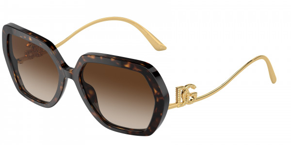 Dolce & Gabbana DG4468BF Sunglasses, 502/13 HAVANA GRADIENT BROWN (TORTOISE)