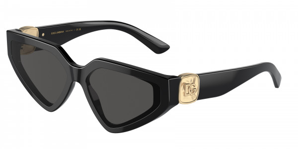 Dolce & Gabbana DG4469 Sunglasses, 501/87 BLACK DARK GREY (BLACK)