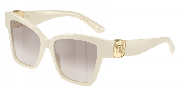 Dolce & Gabbana DG4470F Sunglasses, 331294 CREAM CLEAR GRAD BROWN MIRR SI (BROWN)