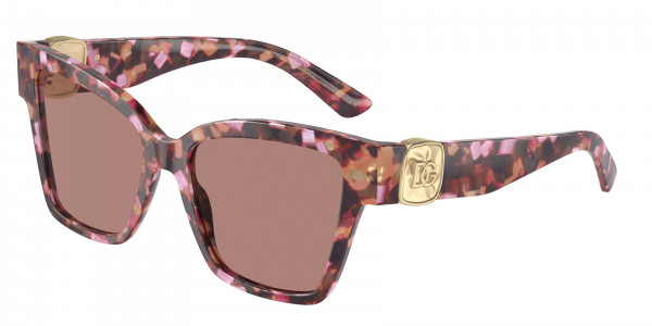 Dolce & Gabbana DG4470F Sunglasses, 344073 HAVANA PINK PEARL LIGHT BROWN (PINK)
