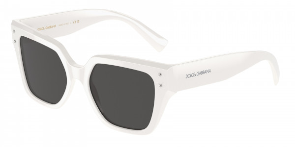 Dolce & Gabbana DG4471 Sunglasses, 331287 WHITE DARK GREY (WHITE)