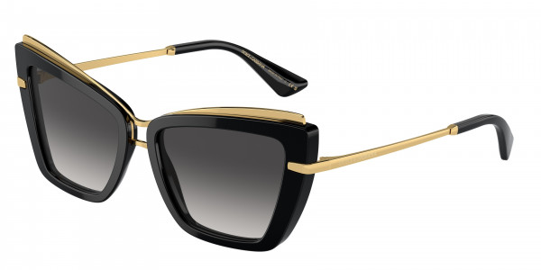 Dolce & Gabbana DG4472 Sunglasses, 501/8G BLACK GREY GRADIENT (BLACK)