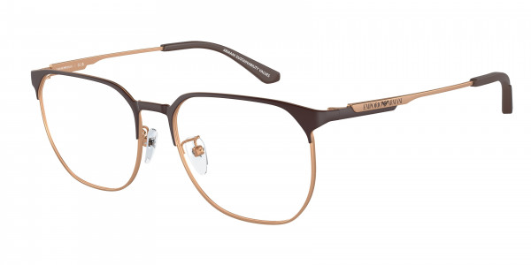 Emporio Armani EA1158D Eyeglasses, 3201 MATTE BROWN/ROSE GOLD (BROWN)