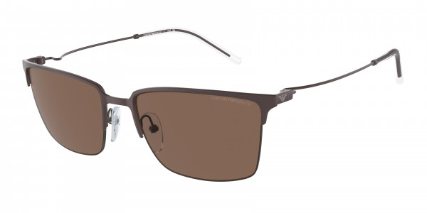 Emporio Armani EA2155 Sunglasses, 338073 MATTE BROWN DARK BROWN (BROWN)