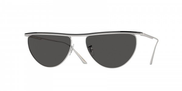 Oliver Peoples OV1342S 1984C Sunglasses, 503687 1984C SILVER/BLACK GREY (SILVER)