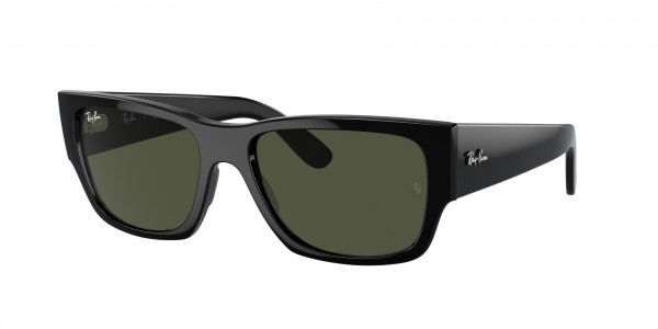 Ray-Ban RB0947SF CARLOS Sunglasses, 901/31 CARLOS BLACK GREEN (BLACK)