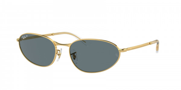 Ray-Ban RB3734 Sunglasses, 001/3R ARISTA DARK BLUE POLAR (GOLD)