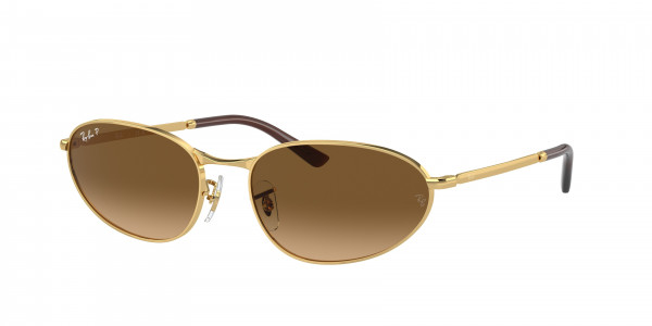 Ray-Ban RB3734 Sunglasses, 001/M2 ARISTA BROWN GRADIENT POLAR (GOLD)