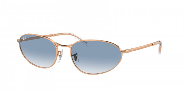 Ray-Ban RB3734 Sunglasses, 92023F ROSEGOLD CLEAR GRADIENT BLUE (GOLD)