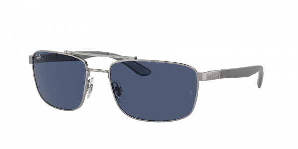 Ray-Ban RB3737 Sunglasses, 004/80 GUNMETAL DARK BLUE (GREY)