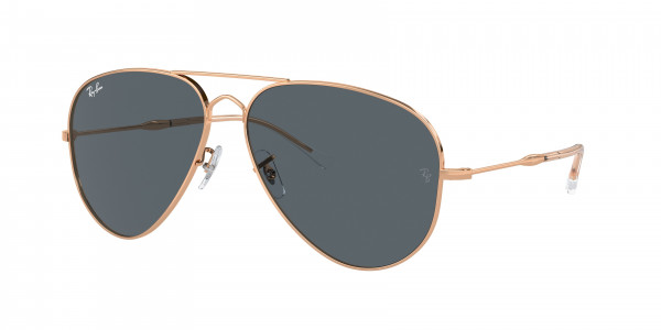 Ray-Ban RB3825 OLD AVIATOR Sunglasses, 9202R5 OLD AVIATOR ROSEGOLD BLUE (GOLD)